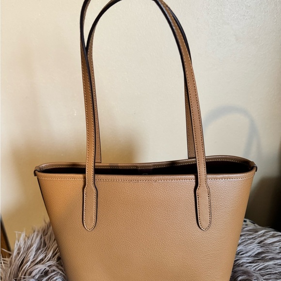 Coach Tan Leather Tote Bag - Picture 2 of 6